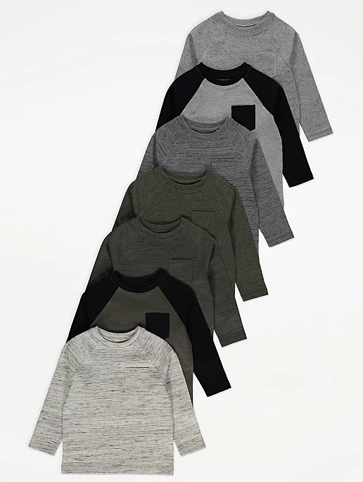 Pocket Detail Long Sleeve T-Shirts